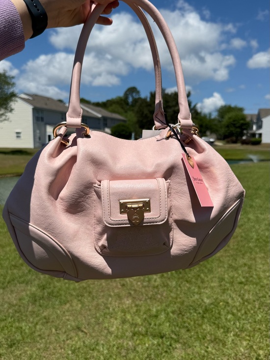 Juicy Couture Blush Pink Satchel Bag Heart Lock Y2K Purse